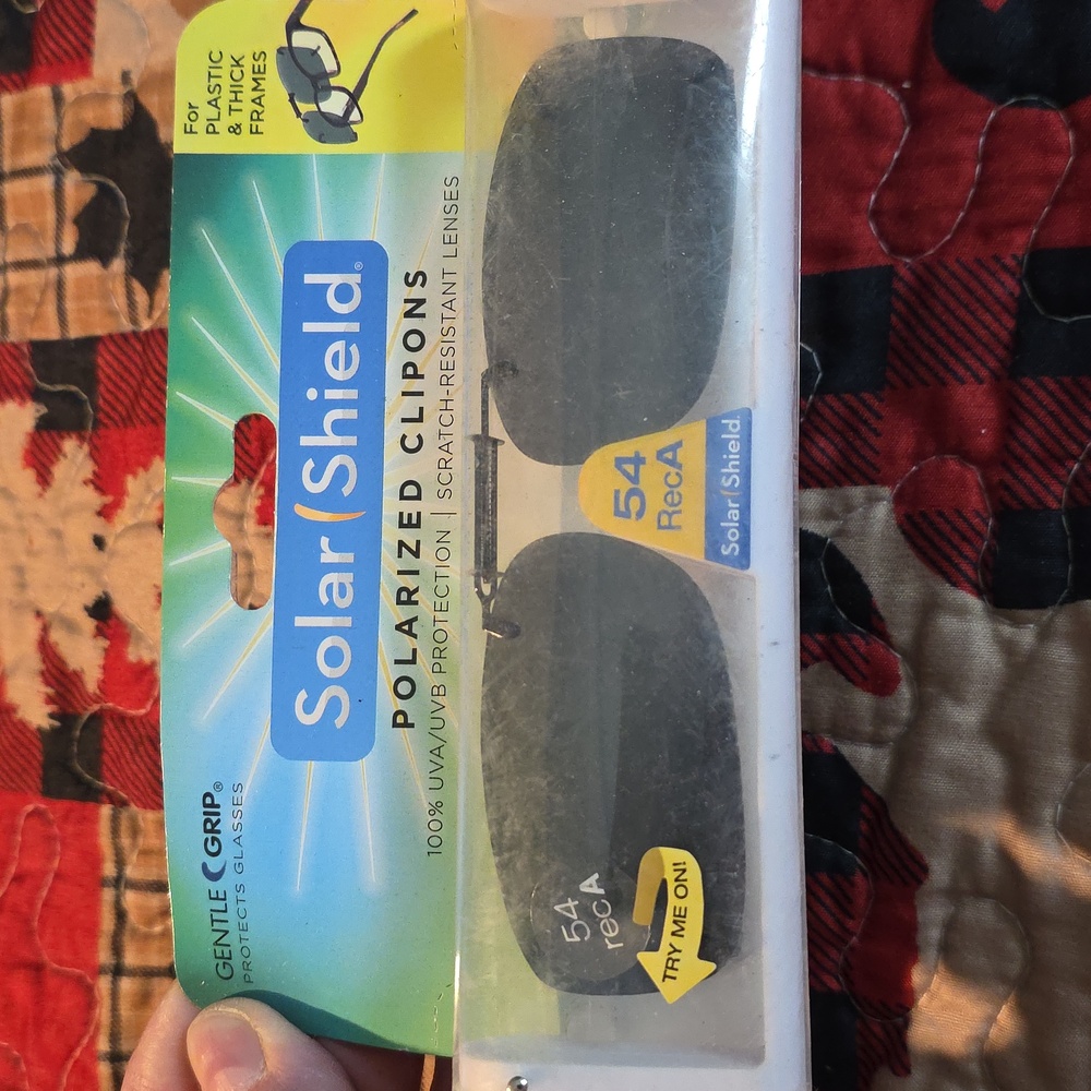 Polarized Clip-On Sunglasses - Lens Solar Shield 54 Rec A